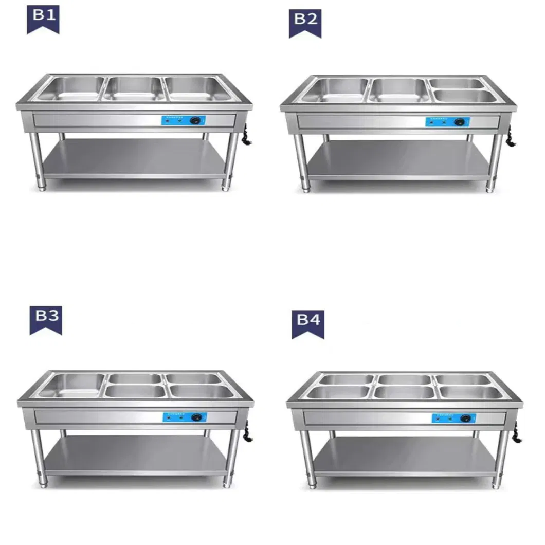 Commercial Catering Equipment CE Stainless Steel Buffet Food Warmer Heating Bain Marie