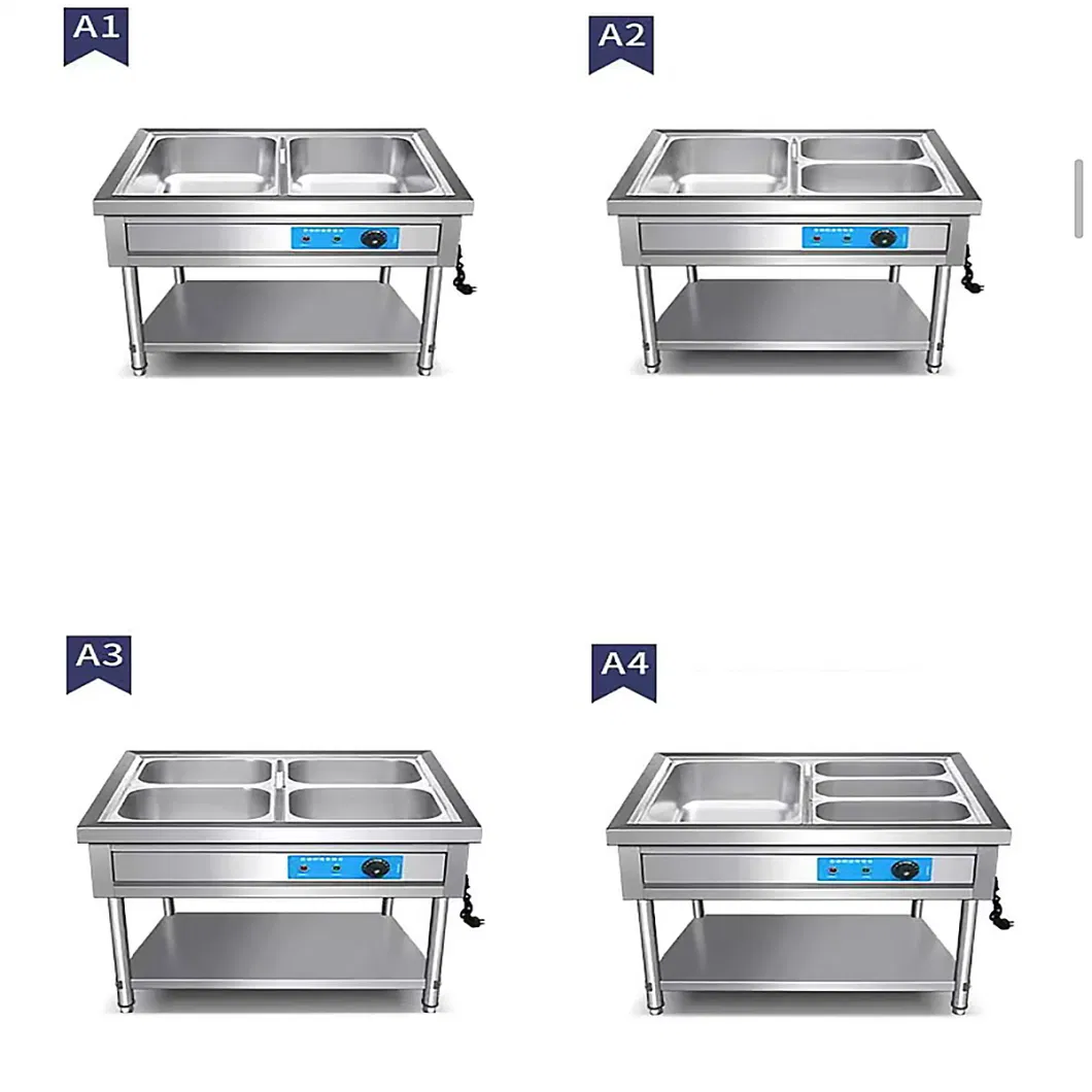 Commercial Catering Equipment CE Stainless Steel Buffet Food Warmer Heating Bain Marie