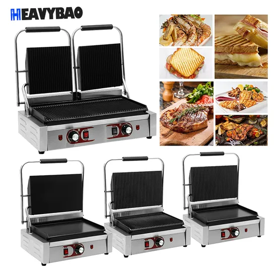 Heavybao Guangdong Supplies Commercial Panini Press Sandwich Steak Maker and Electric Grill